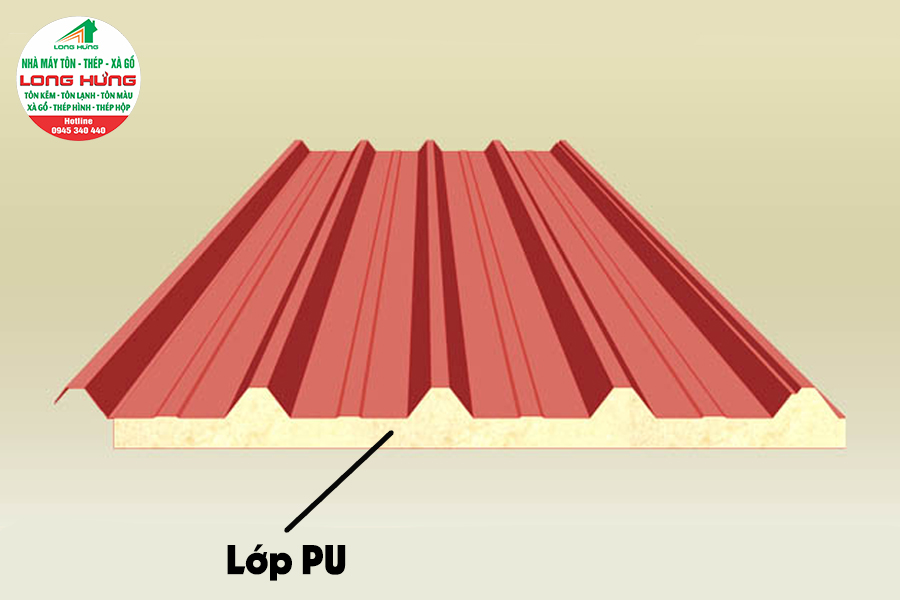 Lớp PU chính là thành phần chính chống nóng trong tôn chống nắng 3 lớp